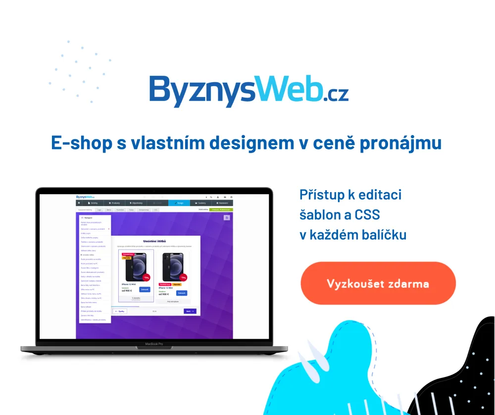 E-shop s vlastním designem v ceně pronájmu i v ByznysWeb.cz